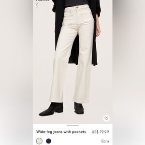 MANGO wide-leg jeans with pockets